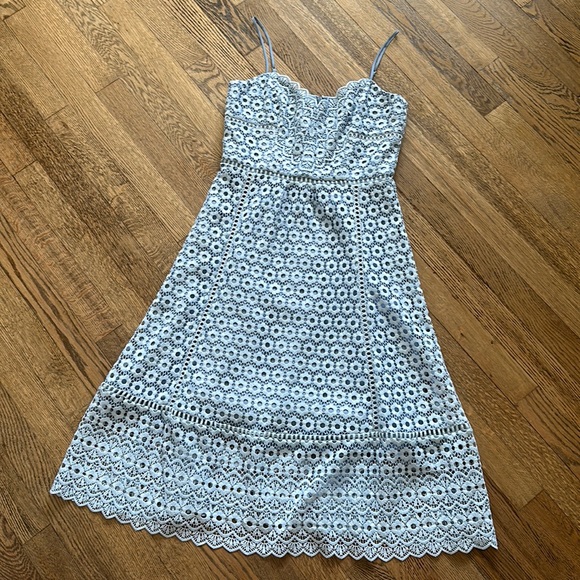 J Crew Daisy Lace Dress Light Blue - Picture 3 of 8